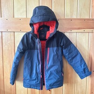 L.L. Bean Kids' Navy and Orange Puffer Jacket